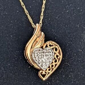 Stampd Gold and Silver Heart Necklace